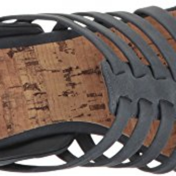 EUC G by GUESS Women's Seany Washed Denim/Jayne Nubuck Sandal Size 8.5 - Picture 3 of 10